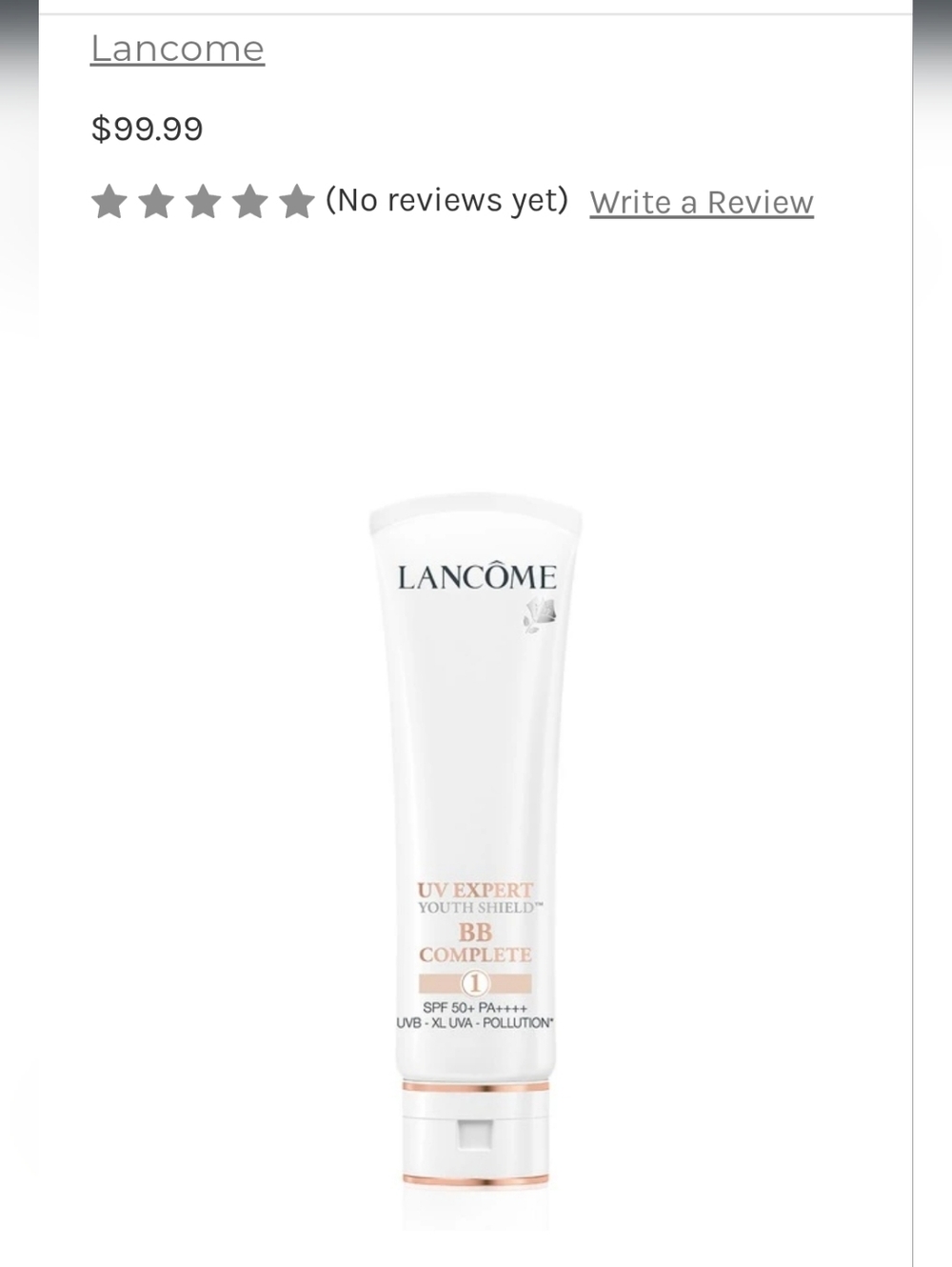 Lancome UV Expert BB Complete SPF 50 PA+++50ml - NEW